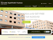 Tablet Screenshot of en.aparthotelhuesca.com